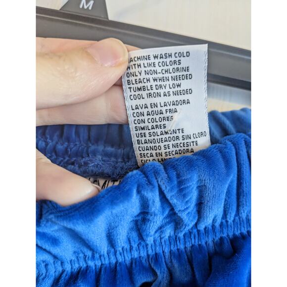 Vintage Jaclyn Smith Sport Women's Blue Polyester Velvet Sweatpants Size XL - Picture 4 of 4